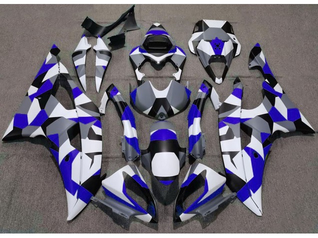 2008-2016 Blue Camo Plain R6 Motorcycle Fairings