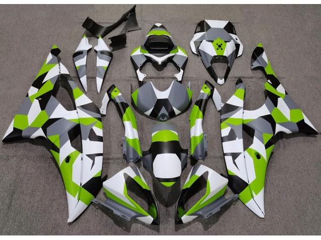 2008-2016 Light Green Camo Plain R6 Motorcycle Fairings