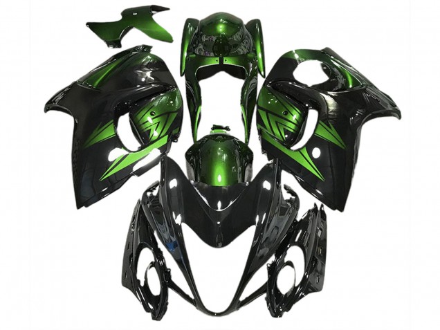 2008-2020 Gloss Black and Deep Green GSXR 1300 Hayabusa Motorcycle Fairings