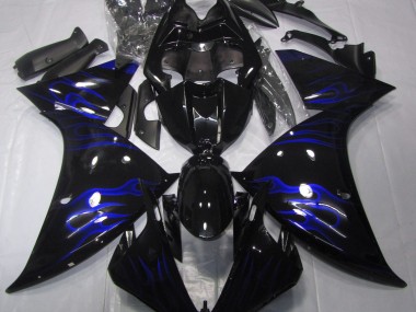 2009-2011 Black & Blue Flame R1 Motorcycle Fairings