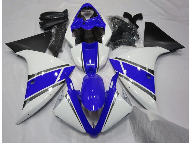 2009-2011 Gloss White and Blue R1 Motorcycle Fairings