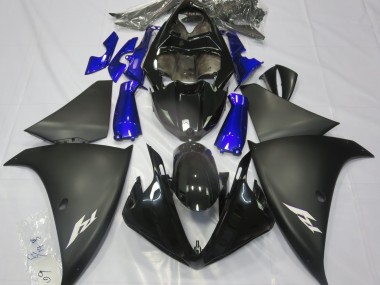 2009-2011 Matte Black & Blue R1 Motorcycle Fairings