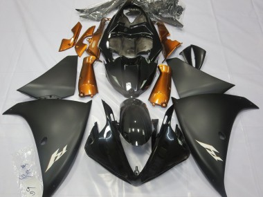 2009-2011 Matte Black & Orange R1 Motorcycle Fairings