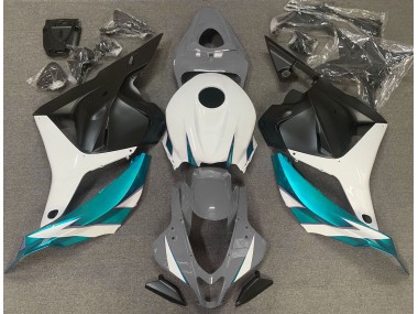 2009-2012 Gloss Grey White and Light Blue CBR600RR Motorcycle Fairings