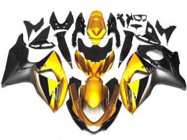 2009-2016 Gold and Grey OEM Style Custom GSXR 1000 Motorcycle Fairings