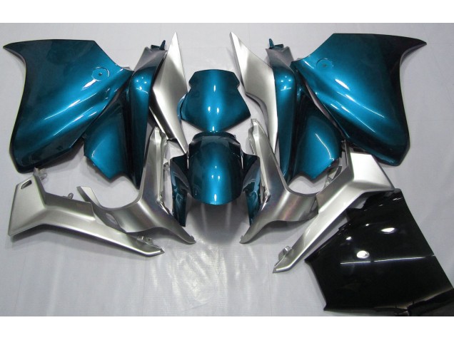 2010-2013 Light Blue and Silver VFR1200 Motorcycle Fairings