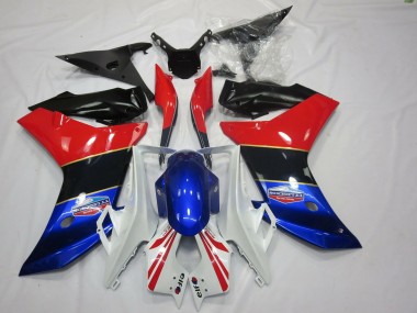 2011-2012 Tri Color Gold Stripe CBR600F Motorcycle Fairings