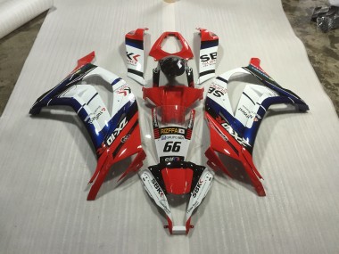 2011-2015 Red blue and White Race ZX10R Motorcycle Fairings