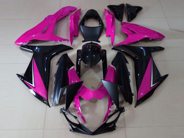 2011-2024 Gloss Pink and Black GSXR 600-750 Motorcycle Fairings