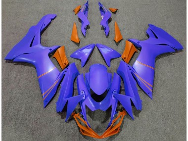 2011-2024 Matte Ocean Blue & Orange GSXR 600-750 Motorcycle Fairings