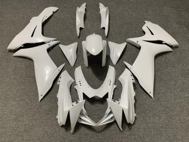 2011-2024 Pearl White GSXR 600-750 Motorcycle Fairings