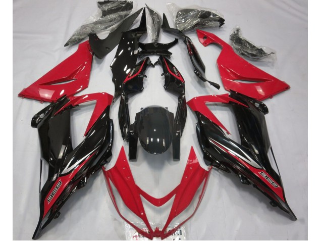 2013-2018 Black and Red ZX6R Motorcycle Fairings