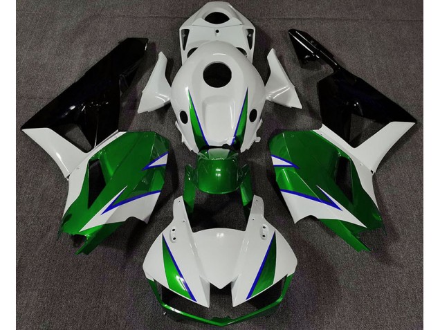 2013-2023 Gloss Green White and Blue CBR600RR Motorcycle Fairings