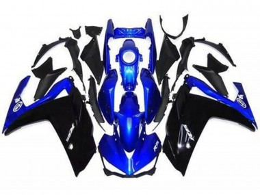 2015-2018 Gloss Black and Blue R3 Motorcycle Fairings
