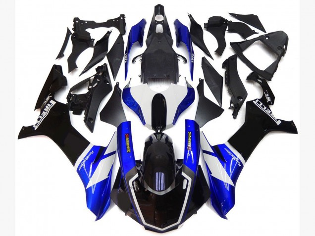 2015-2019 Blue and White Custom Style R1 Motorcycle Fairings