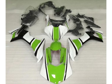 2015-2019 Gloss White Green and Black R1 Motorcycle Fairings