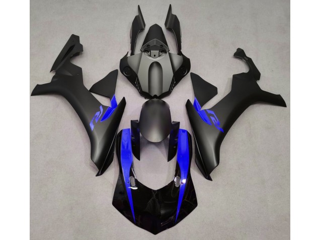 2015-2019 Matte Black & Blue R1 Motorcycle Fairings