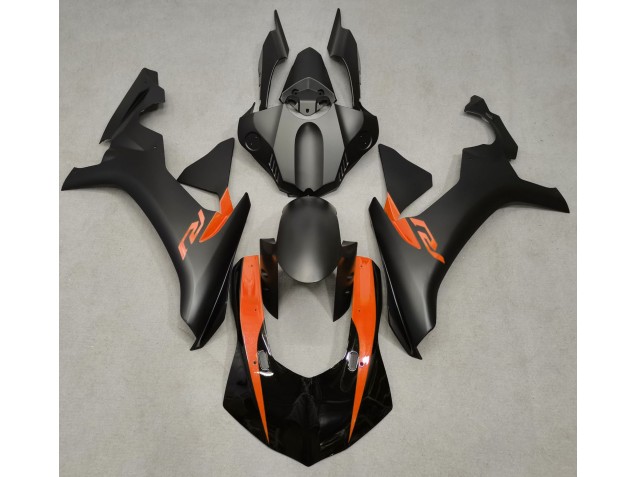 2015-2019 Matte Black & Orange R1 Motorcycle Fairings