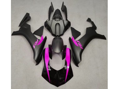 2015-2019 Matte Black & Pink R1 Motorcycle Fairings
