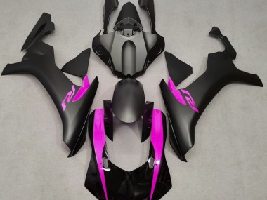 2015-2019 Matte Black & Pink R1 Motorcycle Fairings