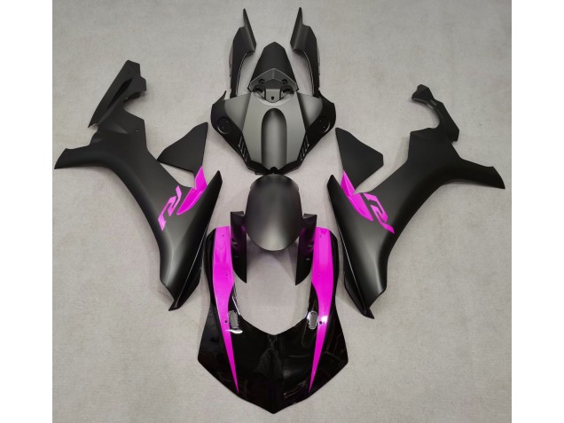 2015-2019 Matte Black & Pink R1 Motorcycle Fairings