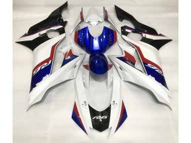 2017-2021 Gloss White and Deep Blue R6 Motorcycle Fairings