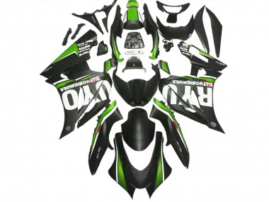 2017-2023 Matte Black & Green GSXR 1000 Motorcycle Fairings