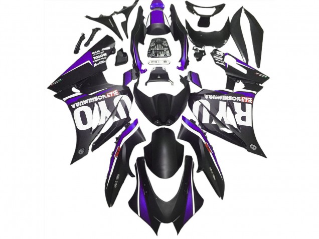 2017-2023 Matte Black & Purple GSXR 1000 Motorcycle Fairings