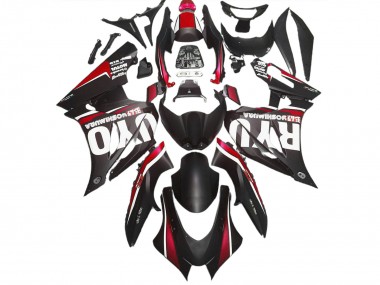 2017-2023 Matte Black & Red GSXR 1000 Motorcycle Fairings