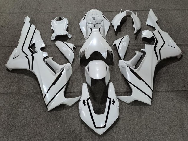 2017-2023 Pearl White & Black Lining CBR1000RR Motorcycle Fairings