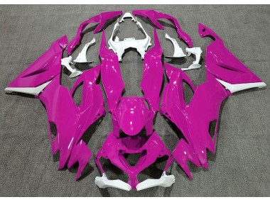2019-2023 Gloss Pink & White ZX6R Motorcycle Fairings